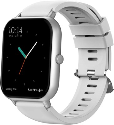 Умные часы Faster Nerv Watch 1 с HD-дисплеем 1,83 дюйма для мужчин и женщин, часы для отслеживания здоровья и фитнеса, пульсометр, монитор сна, беспроводные звонки по Bluetooth (серебристый) 1000014009