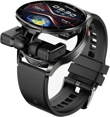 Умные часы Next Store Pulse с беспроводными наушниками, функцией звонков по Bluetooth, фитнес-трекером, пульсометром, водонепроницаемостью, длительным временем автономной работы, режимами нескольких видов спорта, стильным дизайном и управлением музыкой (ч 1000014035