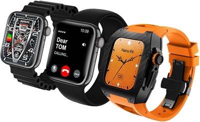 Умные часы Haino Teko Germany Richard M10 с беспроводным зарядным устройством, тремя парами ремешков и встроенным защитным чехлом для мужчин и мальчиков 1000014066