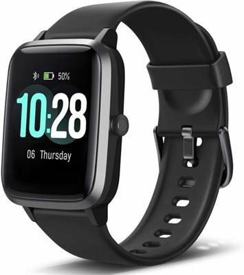 Смарт-часы AMERTEER для мужчин и женщин со встроенным голосовым помощником Alexa, круглосуточным мониторингом пульса, сна и уровня кислорода в крови, автоматической коррекцией изображения, динамиками Dynaudio, фитнес-трекером, черные 1000014081