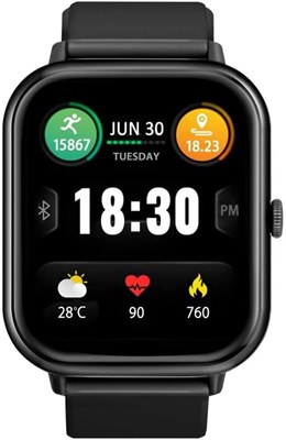 Смарт-часы Promate Bluetooth, 1,8-дюймовый TFT-дисплей, часы для контроля здоровья, длительное время автономной работы, 123 спортивных режима, 100 циферблатов и водонепроницаемость IP67 для смартфонов и планшетов, XWatch-C18 — черные 1000014094