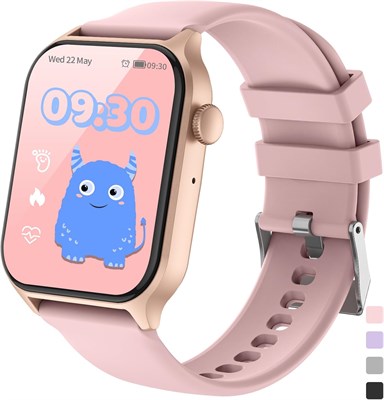 Детские умные часы JUBUNRER с монитором сна, шагомером, пульсометром, режимами подсчета калорий, спортивным Bluetooth-звонком, водонепроницаемым будильником, игрушкой, фитнес-трекером, подарком для девочек, мальчиков, подростков от 3 лет 1000014127