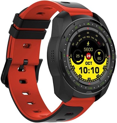 Водонепроницаемые смарт-часы KingWear KW01 IP68 с фитнес-трекером, микрофоном и динамиком, шагомером, пульсометром, монитором сна - красные 1000014141