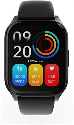 Смарт-часы HiFuture AX100 – черные | 1,83-дюймовый IPS-дисплей, Bluetooth-звонки, более 100 спортивных режимов, водонепроницаемость IP68, 7-дневный аккумулятор, мониторинг пульса и SpO2 1000014143