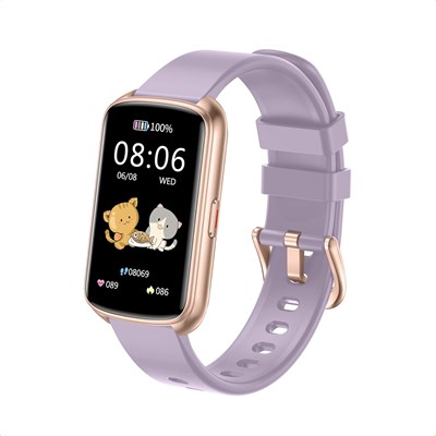 Фитнес-трекер Runlio, 1,47-дюймовые смарт-часы, сенсорный экран, тонкий браслет, водонепроницаемые фитнес-часы 5 атм, пульсометр с измерением уровня кислорода в крови для Android/iOS (светло-фиолетовый) 1000014147