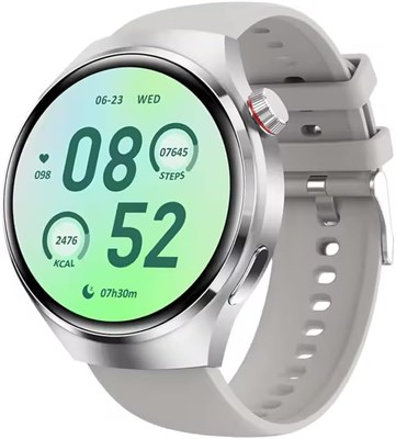 Умные часы VANIR для женщин, фитнес-трекер с сенсорным AMOLED-дисплеем, совершение и прием звонков, трекеры активности с датчиками пульса, сна и SpO2, более 110 спортивных режимов, водонепроницаемые фитнес-часы (серебристые) 1000014153