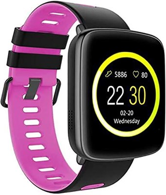 Водонепроницаемые смарт-часы Kingwear GV68 IP68 с пульсометром для плавания и звонка для iOS и Android — розовые 1000014156