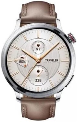 Водонепроницаемые смарт-часы Telzeal AMOLED T5 с большим AMOLED-дисплеем, умными функциями, 3 парами ремешков и зарядным кабелем, разработанные для мужчин и мальчиков (серебристые) 1000014166