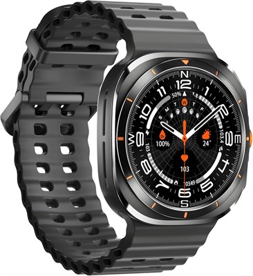 Смарт-часы Porodo Amoled с 1,43-дюймовым дисплеем, чёрным циферблатом и оранжевым ремешком Ocean Band 34 мм 1000014167