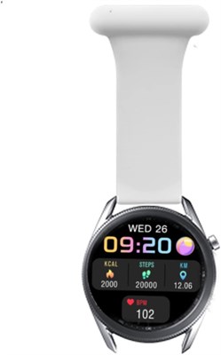 Умные часы-брелок для Android iOS с ремешком, часы для медсестры, силиконовый брелок, фитнес-трекер, водонепроницаемые умные часы iP67 с пульсометром, шагомером, трекером сна (белые) 1000014176