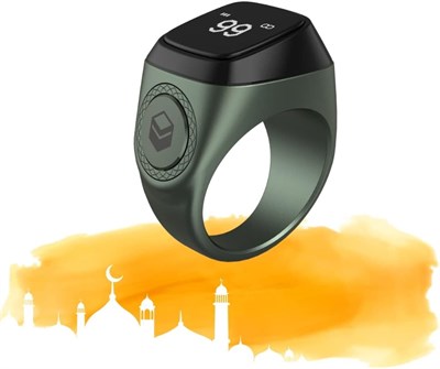 Кольцо iQIBLA Smart Tasbih Zikr из алюминия, зелёное, 18 мм, M0218DG, USB 1000014197