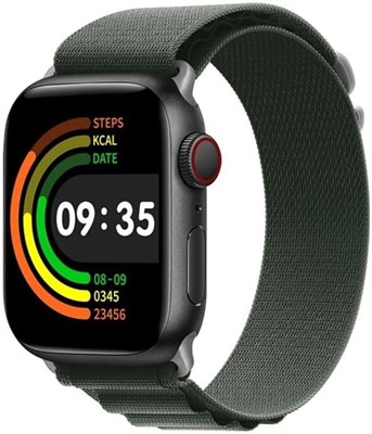 Умные часы Porodo Magnifico2 с черным циферблатом + черным силиконовым ремешком и зелеными альпийскими часами 1000014245