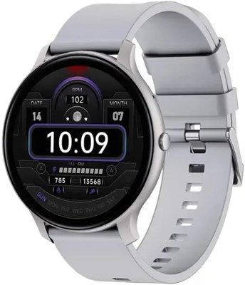 Умные часы GT-FIT с функцией отслеживания активности, мониторинга сна, вращающейся кнопкой, временем автономной работы 5–7 дней, несколькими спортивными режимами, водонепроницаемостью, 35 дней в режиме ожидания, уведомлениями о вызовах и соцсетях (серые) 1000014264