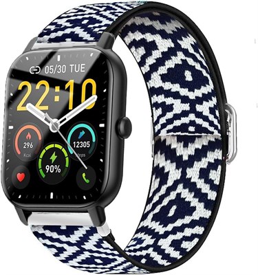 Совместимость с Blueshaweu для умных часов P66D, ремешок 1,85 дюйма, эластичный нейлоновый регулируемый сменный ремешок, совместимый с умными часами Aptkdoe P66D / Dotn P66D / Ddidbi P66D 1,85 дюйма 1000014278