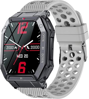 Совместим с ремешками для умных часов EIGIIS K55, сменными силиконовыми браслетами Blueshaweu, спортивным ремешком с металлической пряжкой, совместимым с часами KOSPET TANK T1 PRO/EIGIIS K22 Military Watch/EIGIIS K55 1000014296