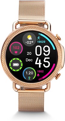 Умные часы Vibez от Lifelong Ornate для женщин с HD-дисплеем | Температура тела | Круглосуточное отслеживание пульса и SpO2 | 8 спортивных режимов | Мониторинг сна | IP67 | Резервное питание до 7 дней (VBSWW450, гарантия 1 год, золотой) 1000014313