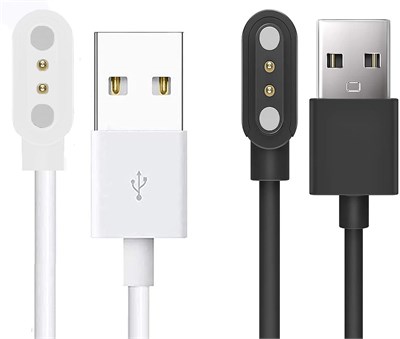 Совместимо с зарядным устройством для умных часов Ddidbi 1,85 дюйма, сменное зарядное устройство с 2-контактным магнитным USB-разъемом, совместимо с умными часами Aptkdoe P66D 1,85 дюйма/умными часами Ddidbi P66D 1,85 дюйма (2 шт. — черный и белый) 1000014347