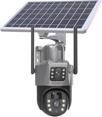 Камера видеонаблюдения StormView Solar WiFi, 4 МП, двойной объектив, обзор 360°, водонепроницаемая, голосовая связь, обнаружение мобильных устройств 1000014448 - фото 558805