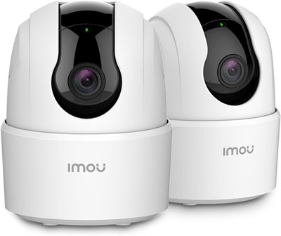 Камера Imou 1080P для дома, комплект из 2 камер для помещений 2 Мп, камера Wi-Fi 360°, камера видеонаблюдения для дома с функцией отслеживания движения, двусторонней аудиосвязью и ночным видением, работает с Aleax (комплект из 2 камер Ranger 2C 2 Мп) 1000014453 - фото 558829