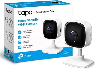 Умная камера видеонаблюдения Tapo Mini, для помещений, работает с Alexa и Google Home, не требуется концентратор, разрешение 1080p, двусторонняя аудиосвязь, ночное видение, общий доступ к устройствам (TC60) [эксклюзивно на Amazon] без ежемесячной платы 1000014490 - фото 559002