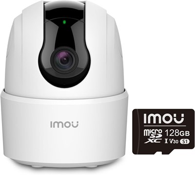 Домашняя камера Imou 1080P с картой памяти SD 128 ГБ, камера видеонаблюдения для помещений, Wi-Fi-камера с обзором 360°, камера видеонаблюдения с картой памяти SD 128 ГБ, радионяня с функцией отслеживания движения, двусторонней аудиосвязью и ночным видени 1000014535 - фото 559210