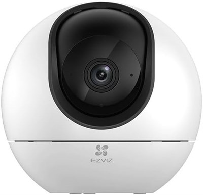 EZVIZ H6 5-мегапиксельная 3K-камера безопасности для умного дома с Wi-Fi, панорамированием и наклоном на 360°, распознаванием рук и управлением, подключением по двусторонней связи, автоматическим зумом и отслеживанием, ночным видением (10 м), белый цвет 1000014538 - фото 559225