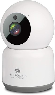 Zebronics Zeb Smart Cam 101 — интеллектуальная камера для помещений с PTZ-навигацией и Wi-Fi (1080p), удалённый мониторинг, технология Plug & Play, ночное видение, отслеживание движения, карта памяти mSD, двусторонняя аудиосвязь, работает со смартфонами A 1000014581 - фото 559414