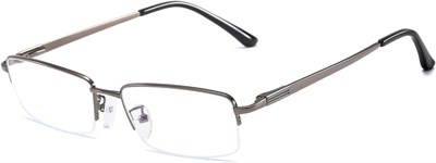 Очки QECEPEI с полуободковой металлической оправой, блокирующей синий свет, с прозрачными линзами, деловые очки 1000016984