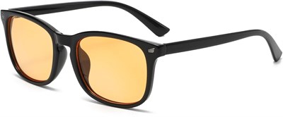 Очки, блокирующие синий свет с защитой от ультрафиолета, снимают напряжение глаз. Очки для работы за компьютером и игр, стильная оправа с янтарными линзами (черный/прозрачный/черепаховый) 1000016992