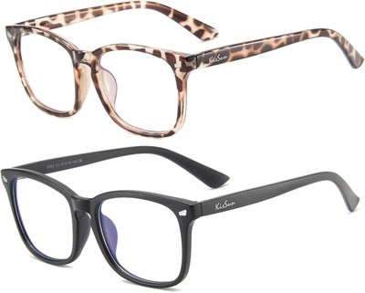 Комплект из 2 очков для чтения, блокирующих синий свет, компьютерные очки с фильтром, блокирующими УФ-блики, модные игровые очки для женщин и мужчин, квадратная оправа, чёрная 1000017018