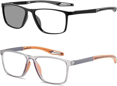 LBOYLOVE® 2 пары очков для чтения, нескользящие, анти-синий свет, очки для чтения для мужчин и женщин, легкие, квадратные, удобные, гибкие, блокирующие синий свет, компьютерный синий свет 1000017026