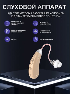 Звуковой усилитель для пожилых людей с возможностью зарядки - это устройство, которое увеличивает громкость звука для людей старшего возраста. 1000017919