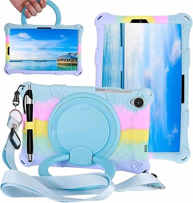 Чехол Tazweeq для планшета Lenovo, мягкий и устойчивый к давлению силиконовый чехол с вращающейся подставкой/держателем для стилуса/плечевым ремнем/стилусом для планшета Lenovo Tab M8 8 дюймов 1000018583