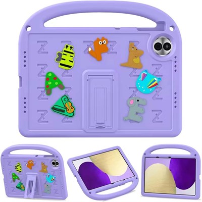Чехол для планшета Lukione Kids, совместимый с Honor Pad 10 12,1 дюйма (12,1 дюйма, выпуск 2025 года), легкий, ударопрочный, с ручкой-подставкой, симпатичный дизайн (фиолетовый) 1000018620