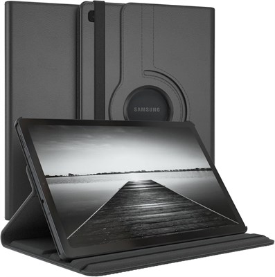 Вращающийся чехол для Samsung Galaxy Tab A8 10.5 2022 [X200/X205/X207], подставка на 360 градусов [автоматический переход в спящий режим/пробуждение], откидной кожаный чехол для планшета (черный) 1000018632
