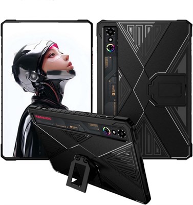 Чехол SKEIDO для игрового планшета RedMagic Tablet 3 Pro 9,06 дюйма (2025), чехол с подставкой из ТПУ и поликарбоната, полная защита от царапин и грязи (черный) 1000018633