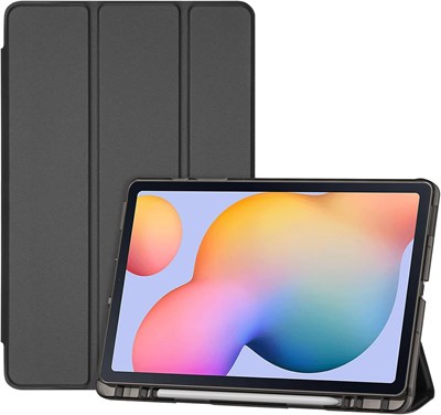 Чехол ProCase для Galaxy Tab S6 Lite 10.4, чехол 2024, 2022, 2020 с держателем S Pen (SM-P620/P625/P613/P619/P615/P610), тройная подставка, мягкий прозрачный чехол из ТПУ с поддержкой автоматического пробуждения/спящего режима - черный 1000018646