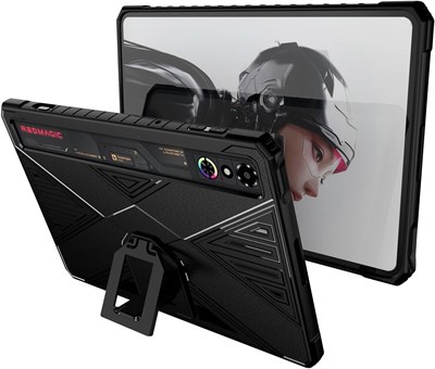 Совместим с чехлом для игрового планшета ZTE Nubia RedMagic Astra 9,06 дюйма (2025), мягкий чехол из ТПУ с подставкой, ультратонкий антивибрационный противоскользящий чехол для Gaming Pad 3 Pro. 1000018710