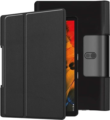 Чехол-мозг для планшета Lenovo Yoga Smart Tab YT-X705 Yoga Tab 5 YT-X705F 10,1 дюйма (2019) с функцией подставки, тонкий защитный чехол из искусственной кожи (черный) 1000018722