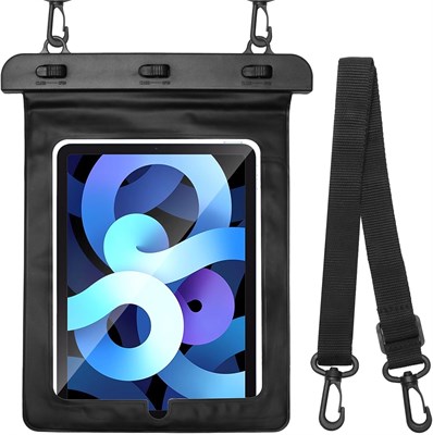 Прозрачный водонепроницаемый чехол для планшета iPad Samsung Huawei, водостойкий защитный чехол для новых iPad 9, 8, 7, iPad Air 2, Huawei MediaPad T3, планшетов Samsung Galaxy до 10,2 дюйма (черный) 1000018756