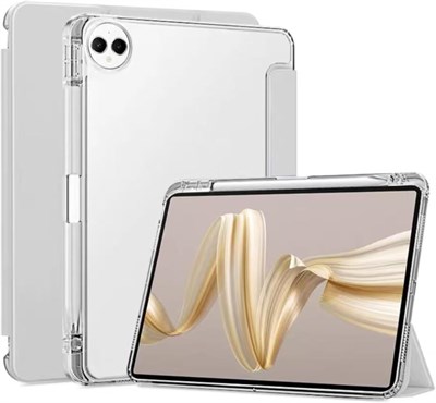 Чехол, совместимый с Huawei MatePad Pro 12,2", 2024, чехол с держателем для карандаша, тонкий и легкий ударопрочный чехол из ТПУ с прозрачной задней частью из силикона, защитный чехол для Huawei MatePad Pro (серый) 1000018768