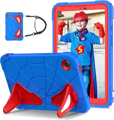 Чехол AVAKOT для Samsung Galaxy Tab A9 8,7 дюйма (модель 2023 года, SM-X110/X115/X117), лёгкий, ударопрочный, детский, с плечевым ремнём для планшета Samsung Galaxy A9 8,7 дюйма - сине-красный 1000018774