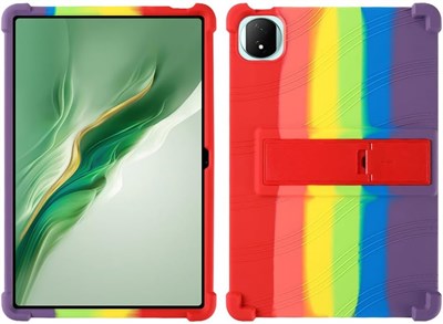 Чехол-подставка Gruattreay, совместимый с планшетом Honor MagicPad 2 2024 (12,3 дюйма), силиконовый защитный чехол для Magic Pad 2 12,3 дюйма (радужный) 1000018789