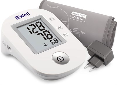 Манжета B.Well PRO-33 (M-L) для тонометра, подходит на обхват руки от 22 до 42 см, в комплекте с адаптером и индикатором аритмии. 1000019603