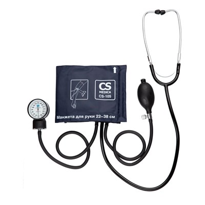 Тонометр CS Medica CS-105 с фонендоскопом, работающий на механическом принципе. 1000019663