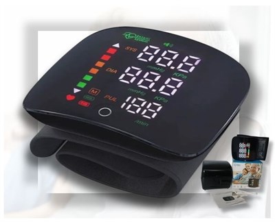 Автоматический тонометр с голосовым помощником для запястья, цвет - черный. 1000019730