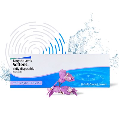 Контактные линзы SofLens® Daily Disposable от Bausch + Lomb предназначены для ежедневной замены и продаются в упаковке по 30 штук. Диаметр линз - 8,6 мм, оптическая сила -2,00. 1000020300