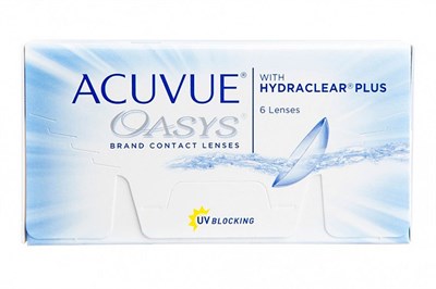 Комплект из шести многодневных контактных линз ACUVUE OASYS с технологией Hydraclear Plus, имеющих оптическую силу -4.50 диоптрии и базовый радиус 8.4 мм. 1000020322