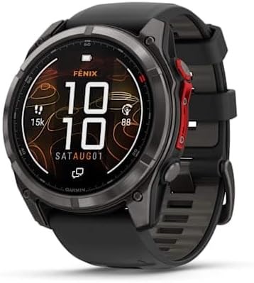 Смарт-часы GARMIN Fenix ??8 Pro Premium Multisport с GPS | Микросветодиодная подсветка, 51 мм, сапфировое стекло, корпус из титана с DLC-покрытием цвета "карбон-серый" и черным/серым покрытием, до 10 дней автономной работы | Встроенный динамик 1000020496