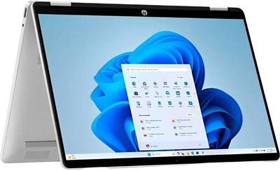 Ноутбук-трансформер HP OmniBook 5 Flip 2-в-1, 14-дюймовый сенсорный экран 2K, процессор Intel Core 5 120U, 8 ГБ ОЗУ, SSD-накопитель 512 ГБ, графика Intel, клавиатура с подсветкой, Windows 11 Home, цвет Glacier Silver. 1000020542